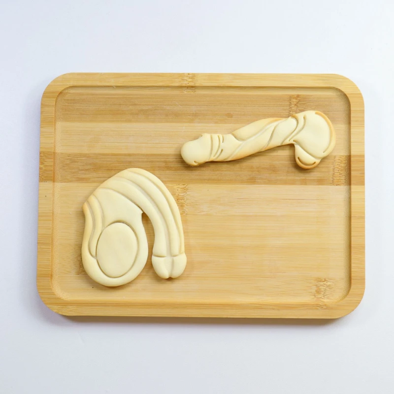 Plastic Male Genital Profile Cookie Cutter Grinder Female Genital Vulva White Baking Tool Diy Cartoon Penis Uterus Biscuit Mold cookie cutter baking mold cookie mould cookie printing mold