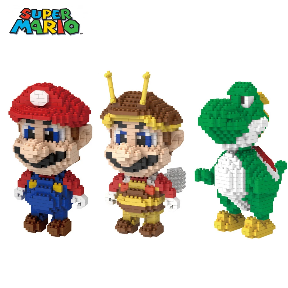 500+Pcs Super Mario Mini Blocks Micro Building Block Yoshi Mario Bross