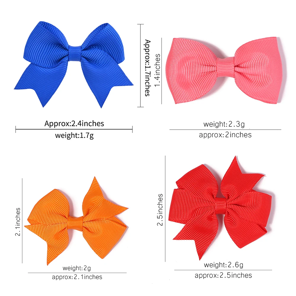 Hair Accessories 10/20Pcs Grosgrain Ribbon Bowknot Hair Clips For Cute Girls Colorful Bows Clip Hairpin Barrettes Headwear Baby Hair Accessories