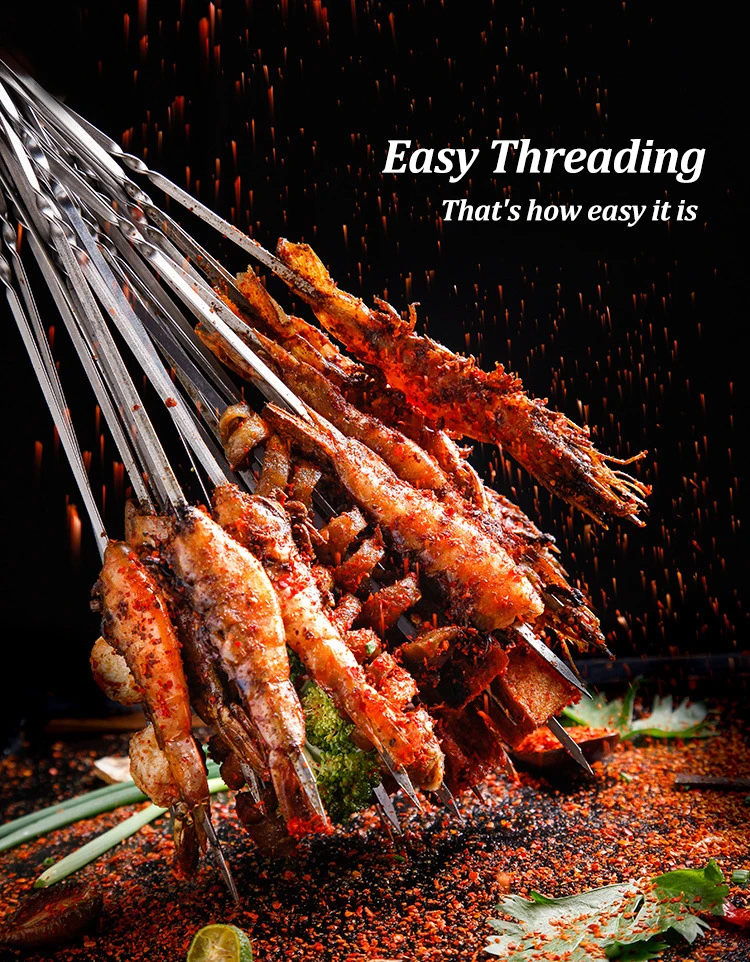 Stainless Steel Barbecue Skewers