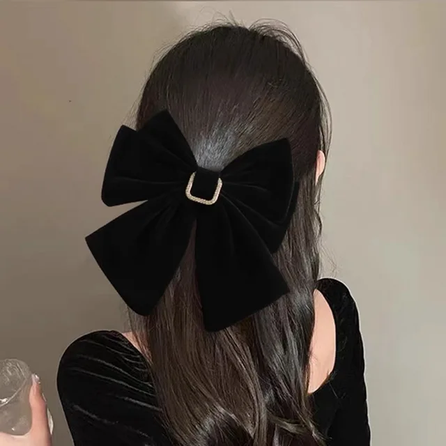 ヘアアクセサリー FETICO VELVET LONG BOW HAIR CLIP black VELVET LONG BOW HAIR CLIP｜FETICO フェティコ