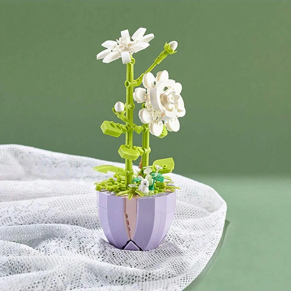 Creative DIY Flower Plant Building Blocks Set