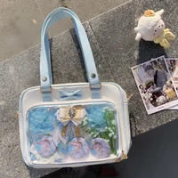 Y2K mignon nœud Ita sac fille Transparent sac de messager femmes mode épaule sac à bandoulière Ladys bricolage Badge sac fourre-tout Lolita sac à main 4