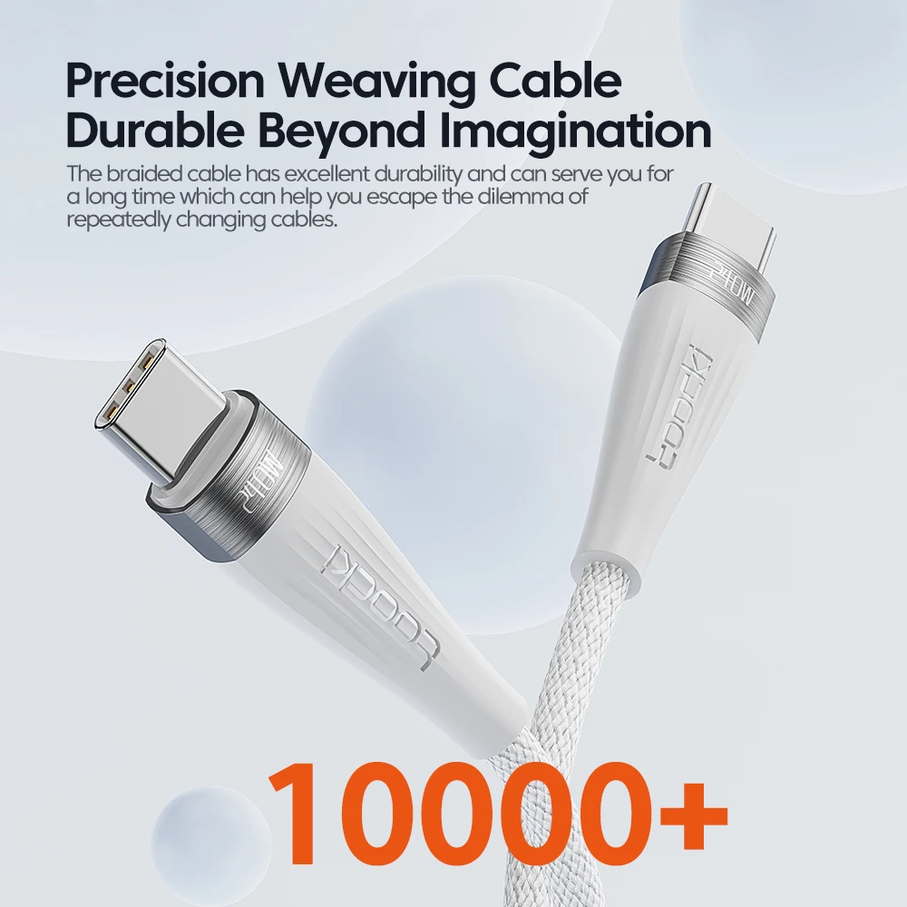 Toocki 240W Fast Charging USB-C to USB-C Cable, 0.25M