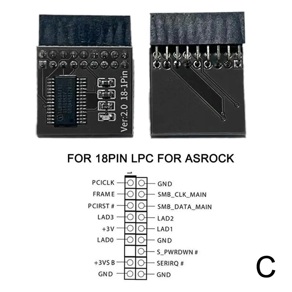 Tpm 2.0 암호화 보안 모듈 보드 원격 제어 TPM2.0 LPC 20 핀 마더 보드 카드, ASUS Intel AMD GIGABYTE MSI