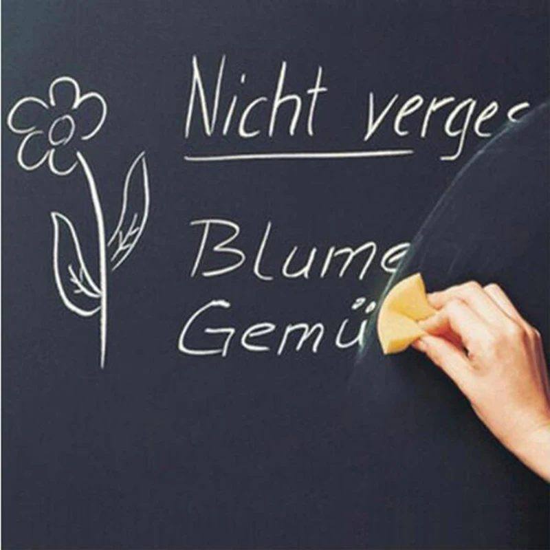 1pc School lavagna adesiva vinile rimovibile scheda di ricerca richiudibile bacheca 45x100cm (senza gesso) - immagine 6