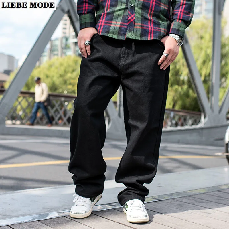 Men's Streetwear Hip Hop Baggy Oversized Jeans Pants Men Loose Black Jean  Homme Large Size Mens Straight Skateboard Trousers - Jeans - AliExpress