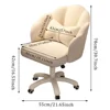 Cute Petal Desk Chair Velvet Home Office Butterfly Chairs with Bow Cushion Makeup Vanity Chair for Bedroom Computer Task Chairs 6