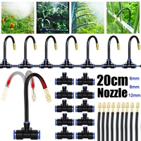 360-degree Atomization Sprinklers 6/8/12mm Adjustable Bending Misting Nozzles Humidify Watering Sprayer Automatic Irrigation 1