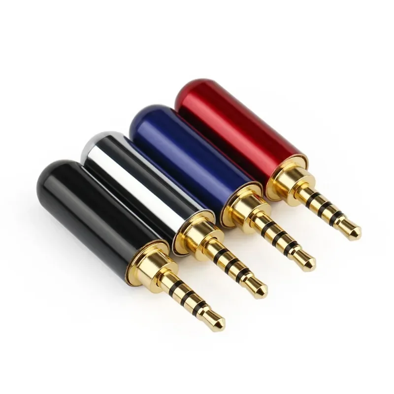 도매 잭 2 5mm 이어폰 플러그 4 극 오디오 2.5mm 커넥터, 가전 DIY 업그레이드 헤드폰 케이블, 금속 합금