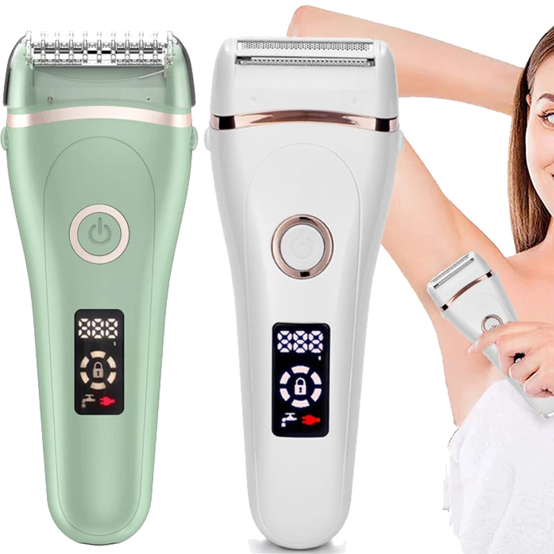 

Electric Razor Painless Lady Shaver For Women Bikini Trimmer For Whole Body Waterproof USB Charging LCD Display Wet & Dry Using