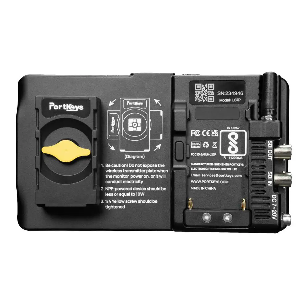 LS7P DSLR Camera Field Monitor, 7 Inch Touch Screen, HD 1920x1080 IPS, On-Camera