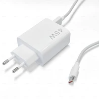 Зарядное устройство, 45 Вт, адаптер для быстрой зарядки турбины ЕС, кабель типа C 6A для Xiaomi Mi 11T 10T POCO X4 X5 Redmi Note 15 Pro 15 14 — изображение 5