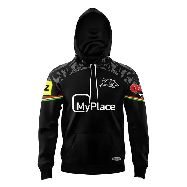thumbnail image 1 of Sudadera con capucha y gorra para niños de Penrith Panthers 2024, personalizada, para local, visitante y entrenamiento, talla: 16-26 (nombre y número personalizados impresos), 1 of 5