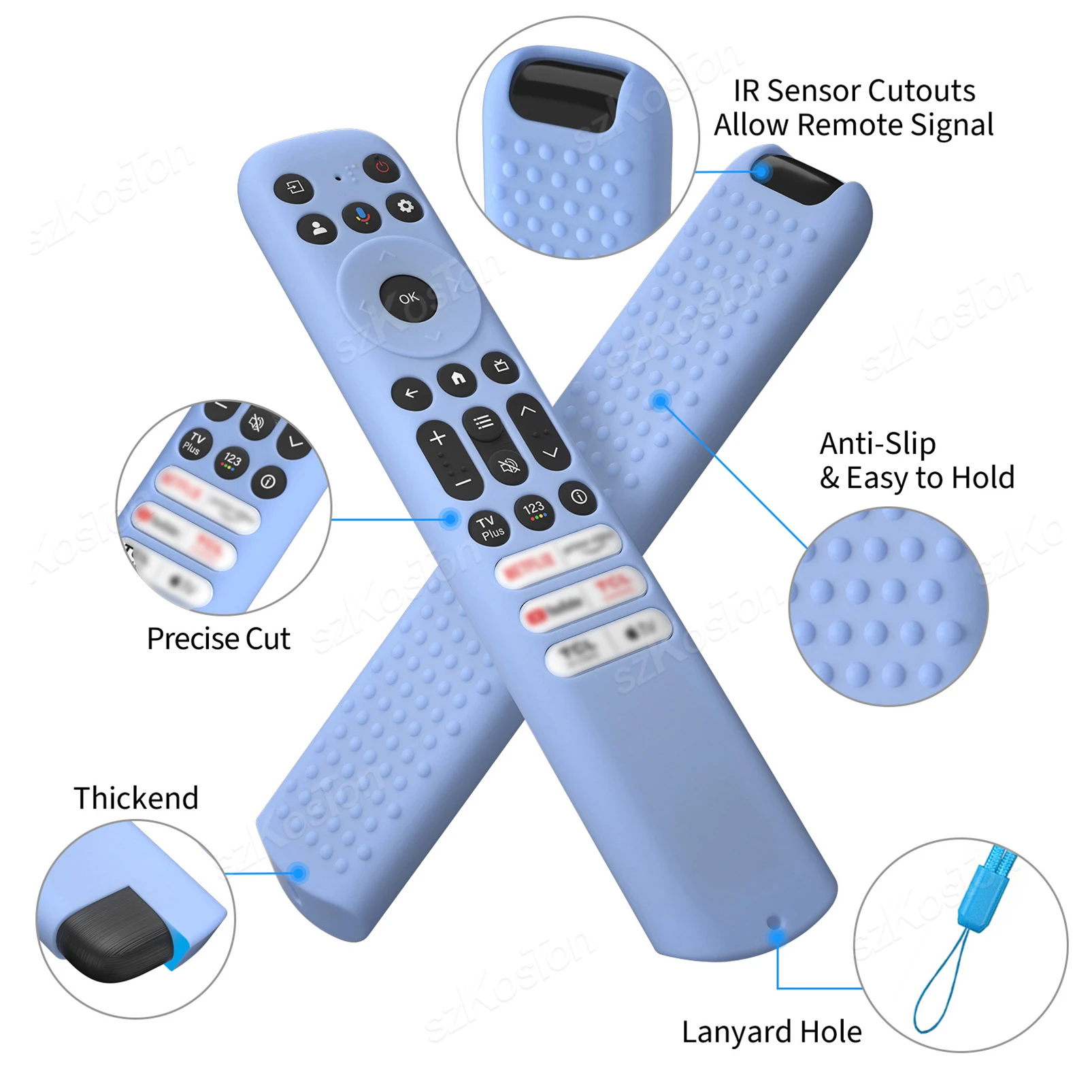 Silicone Remote Controller Case Smart TV Protective Cover Sleeve for TCL RC813 FMB1/RC923 FMB3/RC902V FMR1 FMR4 FMR5 2