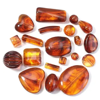 Amber Acrylic Spacer Beads 1