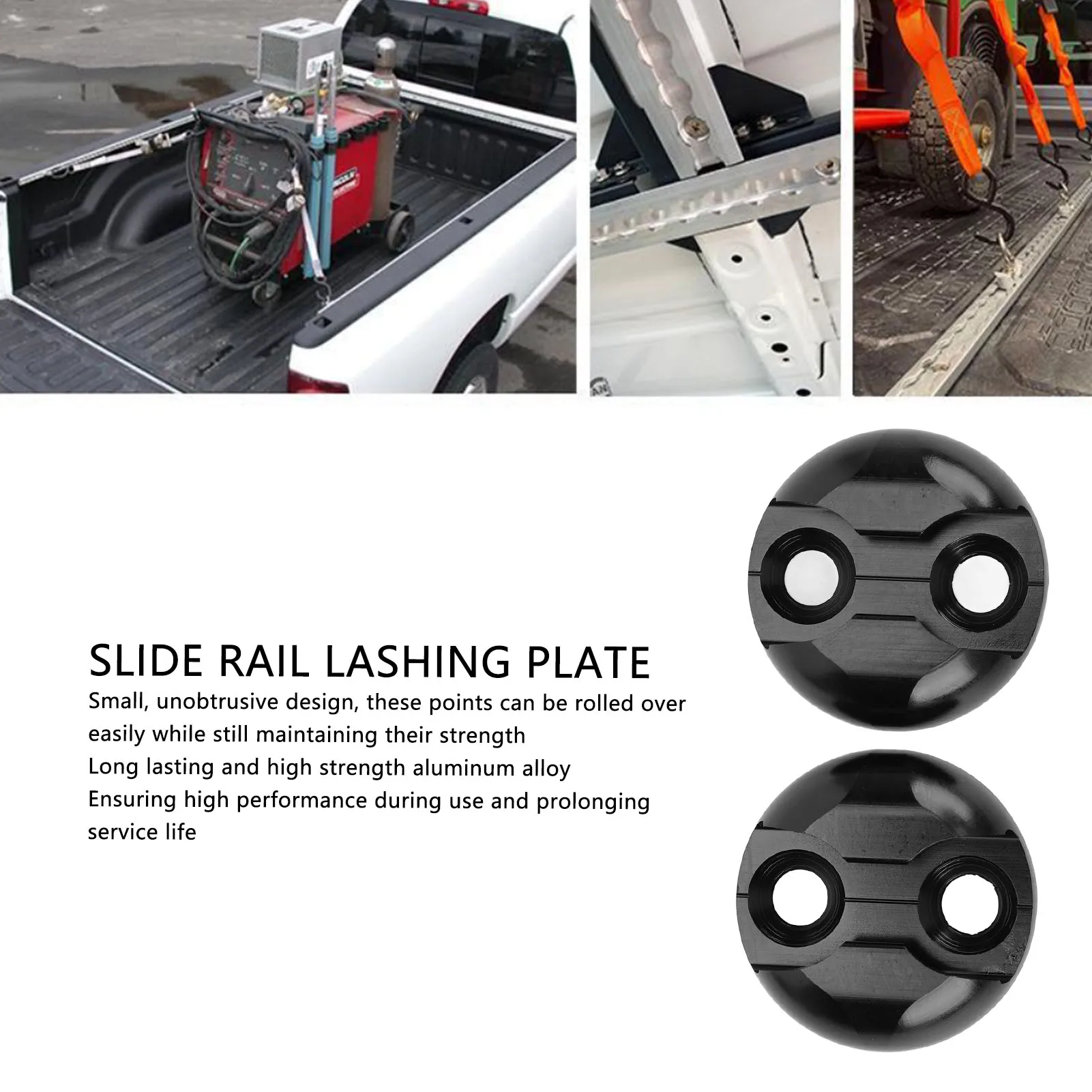 Pair of Airline Rail Lashing Point Plate Aluminium Alloy Tie Down Anchor Point for Airplane Motorhomes Ambulances