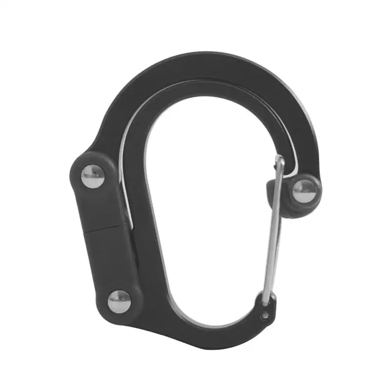 

Heavy Duty Carabiner Key Chain Carabiner Clips 360 Degree Rotating Folded Joints Hooks Multipurpose Aluminum D Shaped Clip Hook