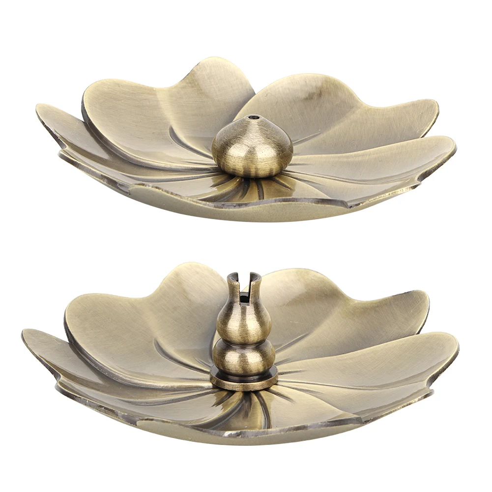 Mini Räuchergefäß Aus Messing – 4er Set, Goldfarben, Für Räucherstäbchen & Kegel, Lochdurchmesser 0,3 Cm