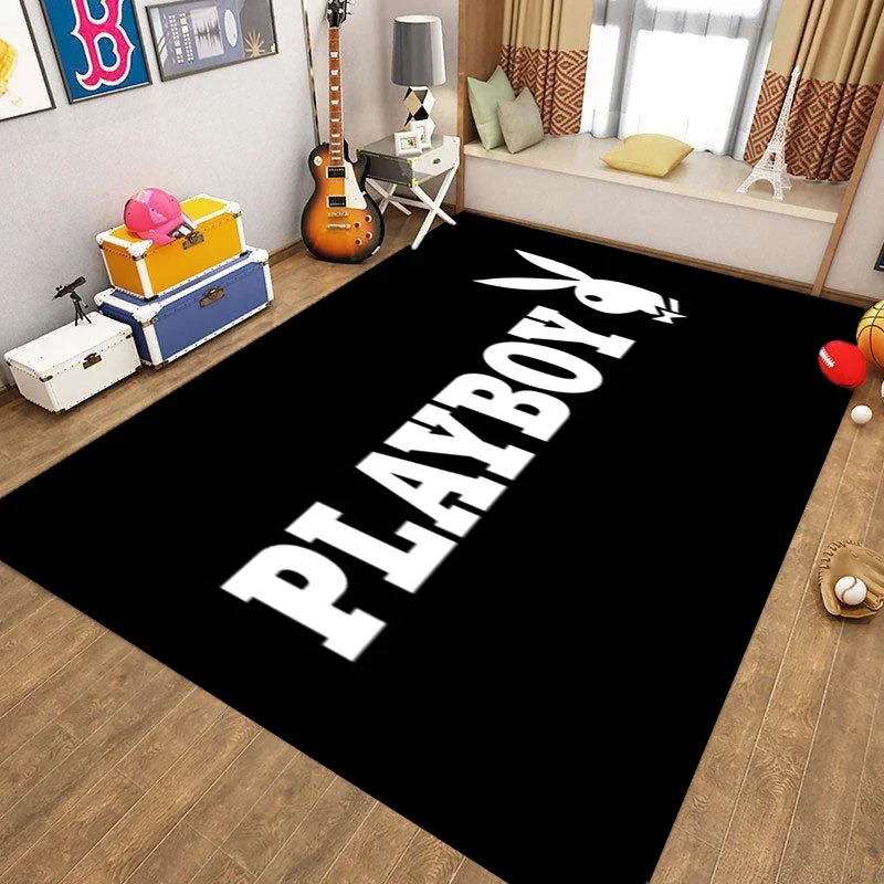 

Cartoon Rabbit head Rug 3D Printing P-Play-boy Fashion Logo Decorate Carpet Applicable To The Living Room Bedroom Corridor Mat