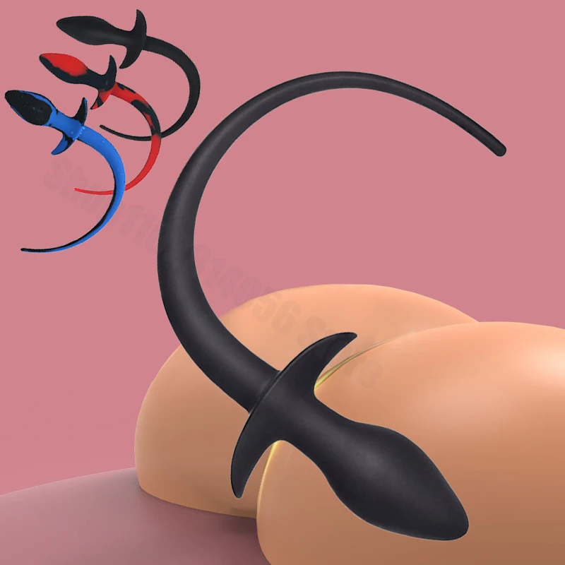 Dog Tail Anal Plug Silicone Butt Plug Puppy Play Anal Accessories Sex Toy for Adult18+ Woman Men Role Play Pup Tail Sex Shop Toy