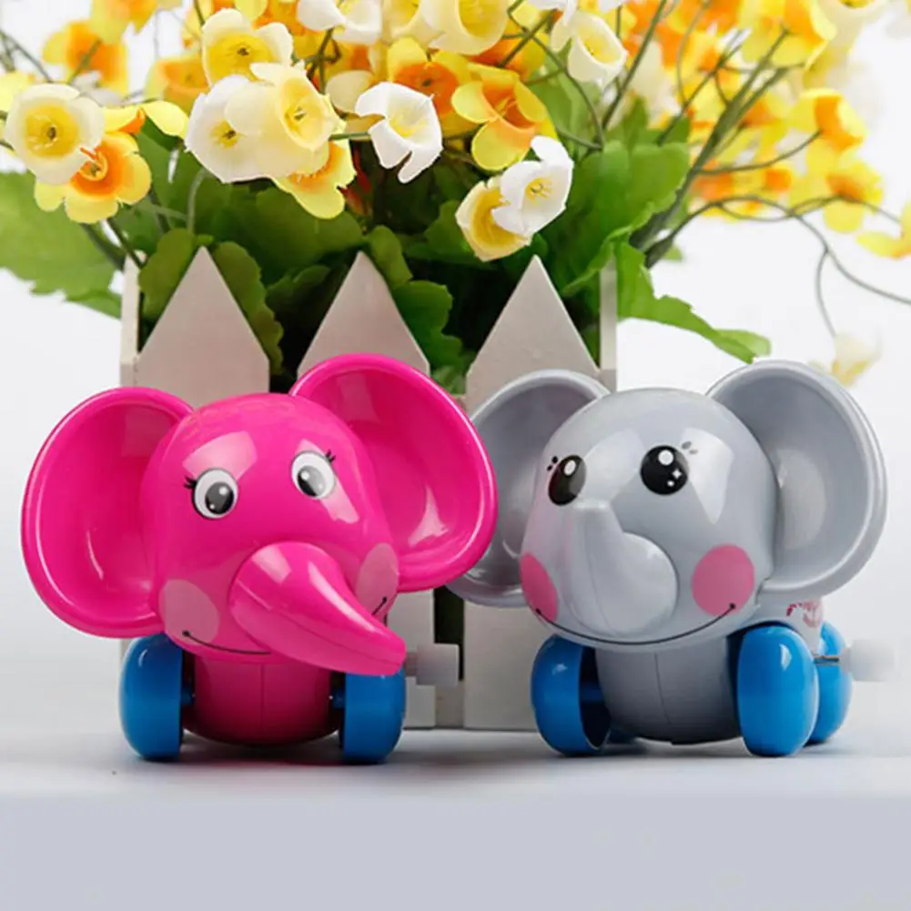 

Wind-up Toy No Batteries Needed Educational Clockwork Toy Elephant Shape Kids Winding Toy for Children Teens