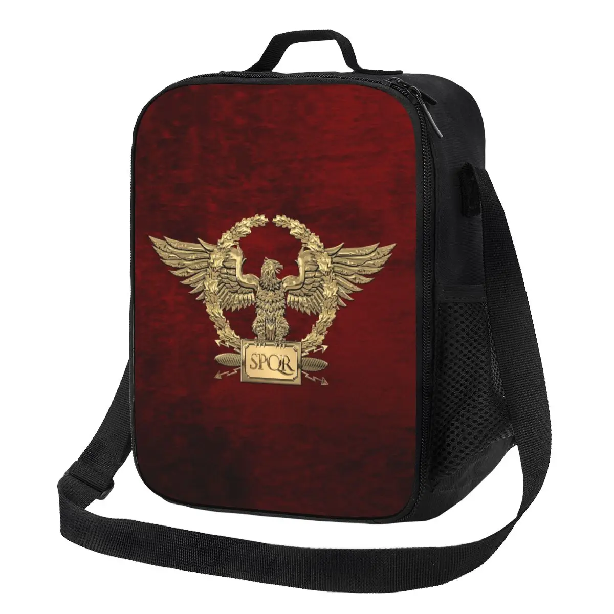 

Gold Roman Imperial Eagle Insulated Lunch Bag for Women Military Rome SPQR Thermal Cooler Lunch Box Office Work School