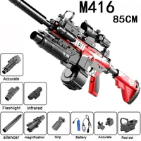 Toy Guns M416 Soft Bullet Shell Air Gun Weapons Electric Manual 2 Modes Shooting Toy Pneumatic Gun for Adults Kids Outdoor Games 1