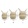 Boho Decor Wicker Baskets Storage Hand Woven Rattan Basket Foldable Pot with Handle Plant Cestos Mimbre Panier Rangement Osier 6