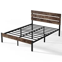 Bed Frame with Headboard and Footboard, with Under Bed Storage, All-Metal Support System, No Box Spring Needed, Easy Assembly