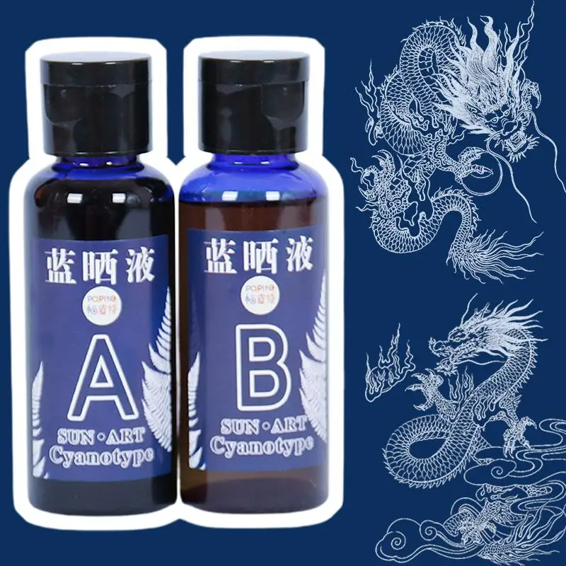 Cyanotype Liquid DIY Material Package Pigment Student Child Prints Photosensitive Photography Handicraft Cyanotiy Set