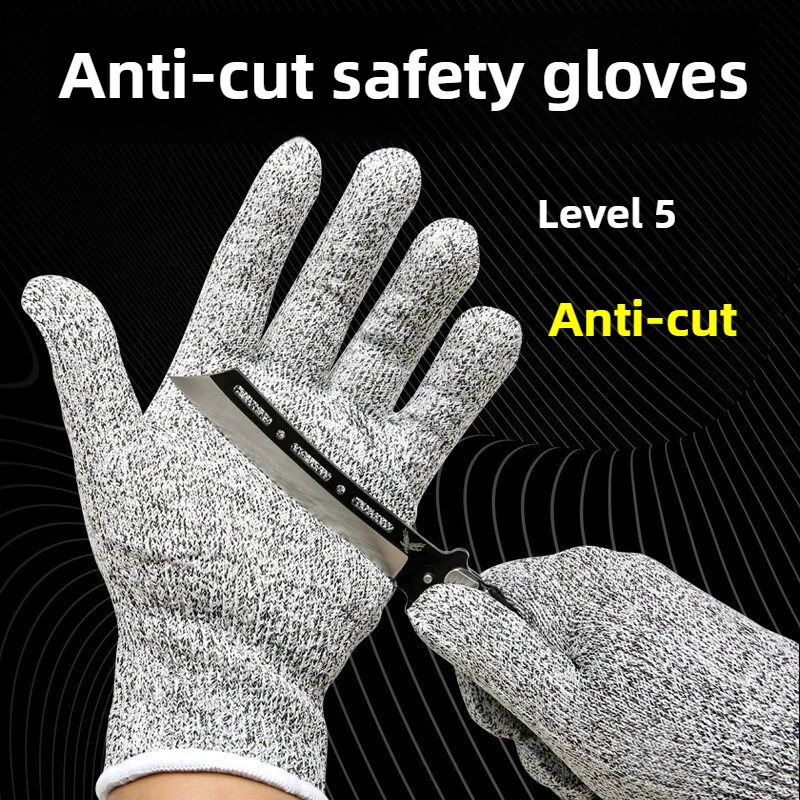 1 Pair Cut Resistant Safety Gloves - Multi-Purpose Anti-Scratch Protection for Industry, Gardening, Glass Handling Work Gloves
