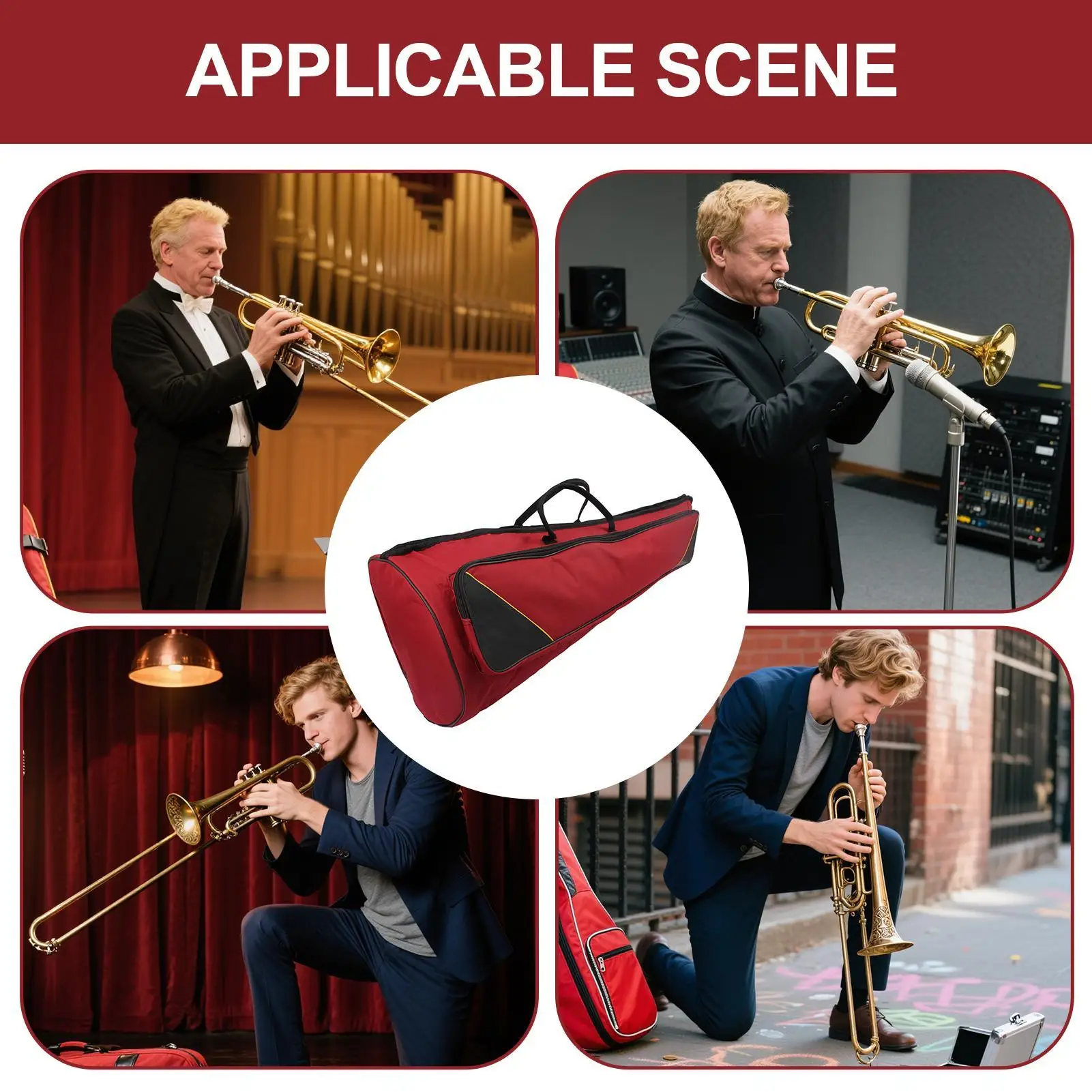 Trombone Bags & Cases Trombones Gig Case Bags Musical Instrument Accessories Holder Guard For Travel Commuting Home Friends