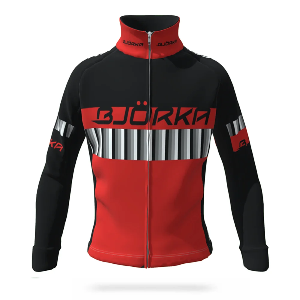 BJORKA Winter Men's Long Sleeve Thermal Fleece Warm Jackets Chaleco Ciclismo Hombre Cortavientos Bicycle Clothing cycling jacket cycling clothes