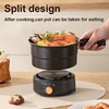 110V/220V Travel Rice Cooker Portable Split Frying Pan Electric Stew Soup Pot Boiler Cooking Skillet Mini Hotpot Food Steamer 5