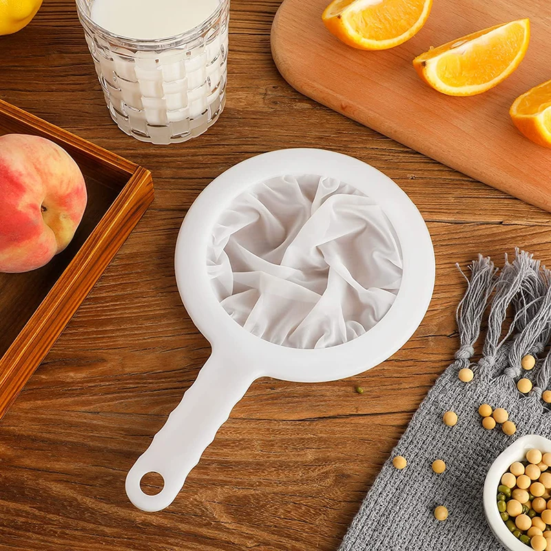 Keuken Ultrafijne Nylon Gaaszeef Plastic Zeef Fijnmazige Filterlepel Voor Sojamelk Koffie Melk Yoghurtsap Kefir Honing Wijn 100200400 Mesh Keuken Ultrafijne Nylon Gaaszeef Plastic Zeef Fijnmazige Filterlepel Voor Sojamelk Koffie Melk Yoghurtsap Kefir Honing Wijn 100200400 Mesh