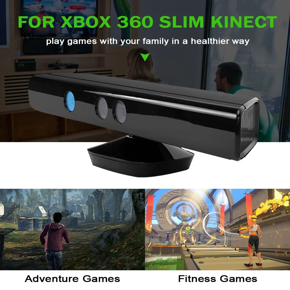 For XBOX 360 Slim Kinect Movement Sensor For X360 Slim X360 E Kinect Sensitive Sensor with TV Clip Holder Dropshipping