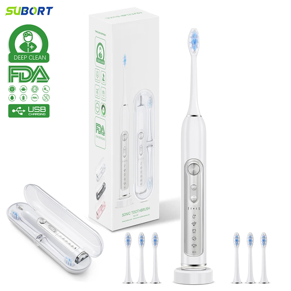 para Adultos Crianças Smart Timer Escova de