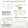 1Pcs Round Spandex Cocktail Tablecloths with Skirt Table Cover  Stretch Tablecloth Skirt For Table Bar Wedding Party Banquet 6