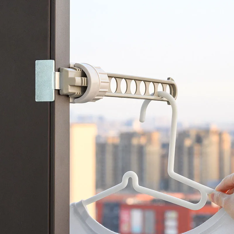 Window Frame Clothes Hanger Portable Hanging Drying Rack Indoor Window Drying Rack Home Hanging Rack for Clothes 2