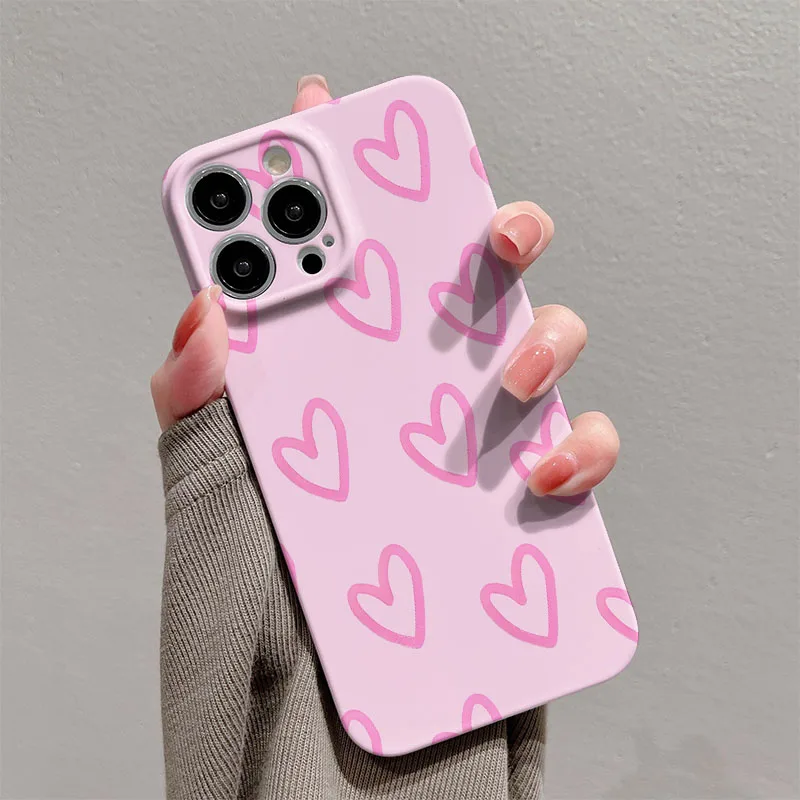 Hard Plastic Love Heart Phone Case - Durable Protective Cover