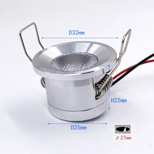 Mini Down Light LED 12V 1W Embedded Small Spotlight Ceiling Kitchen Bathroom Built-in Led Light Lamp Silver, White, Black Shell - Image 5