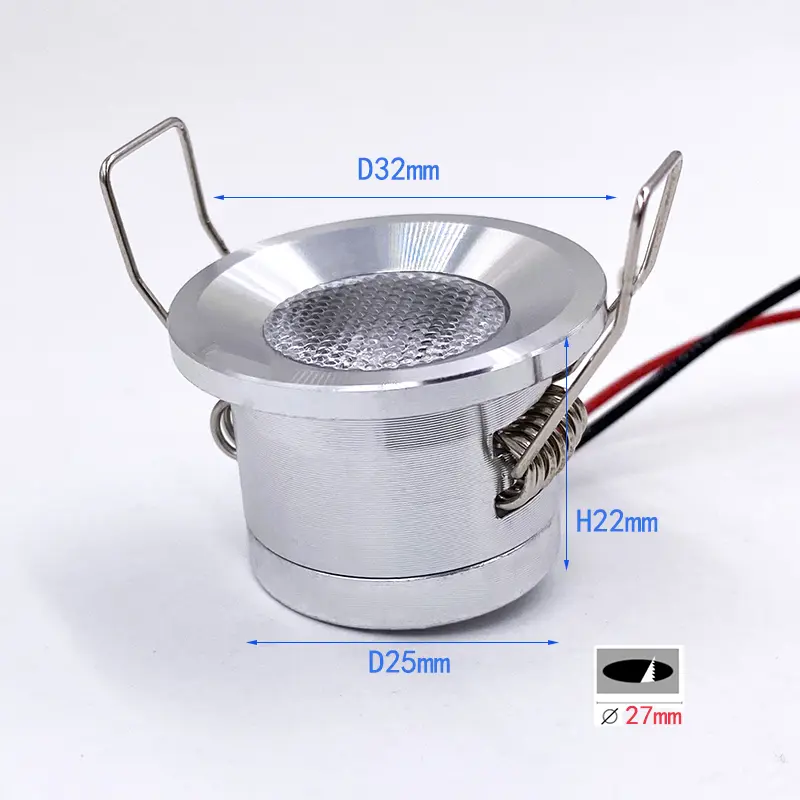 Mini Down Light LED 12V 1W Embedded Small Spotlight Ceiling Kitchen Bathroom Built-in Led Light Lamp Silver, White, Black Shell - Image 5