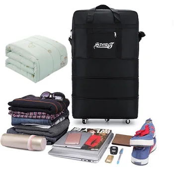 Expandable Foldable Trolley Travel Bag with Wheels 4
