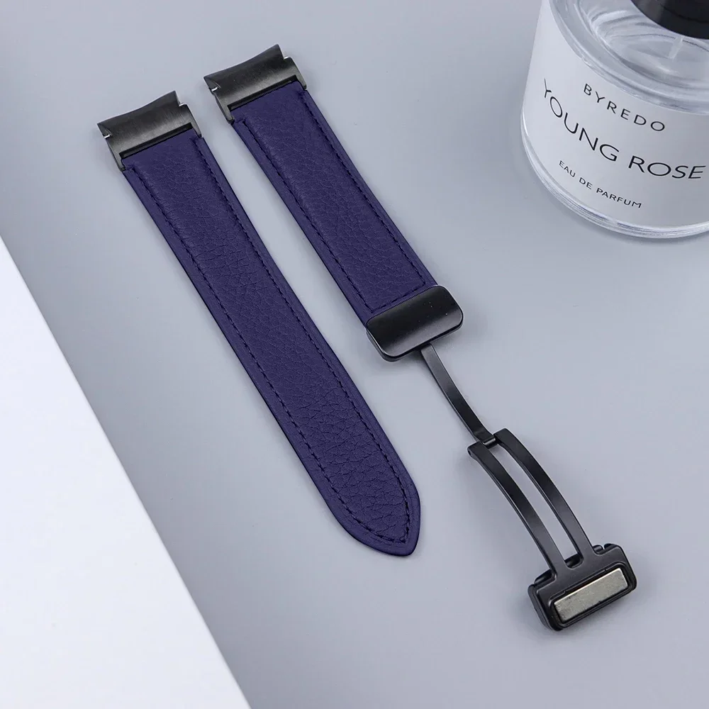 Premium No-Gaps Leather Band with Magnetic Buckle Strap