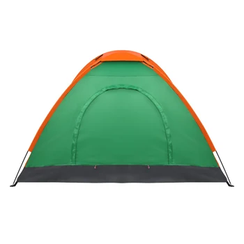 2-Person Waterproof Camping Dome Tent for Outdoor Hiking Survival Orange & Green 1