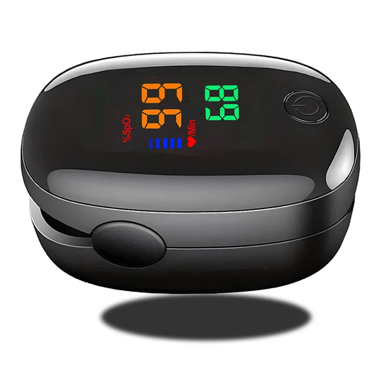Oxímetro de dedo portátil, medidor de frecuencia cardíaca, oximetría de la yema del dedo, Monitor de valor PI, oxímetro de Gema negra
