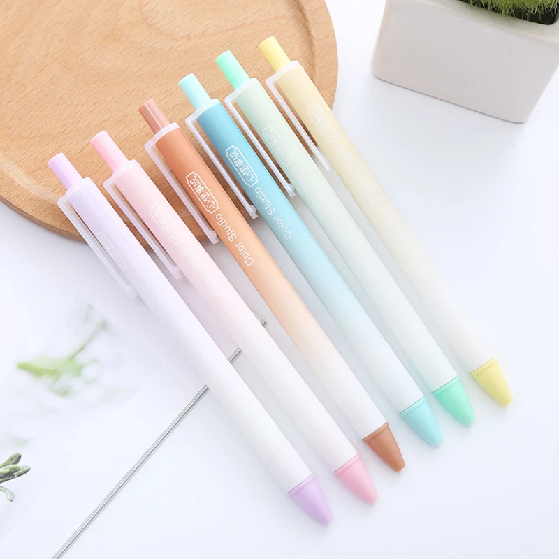 

50PCS Gradual color Press the pen to get what you want Press the pen to write student stationery 0.5 bullet head Rollerball pen