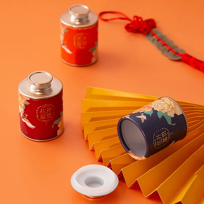 Description Picture 3 of item2024 Mini Empty Tea Tin Can Household Green Black Tea Sealed Jar Portable Home Small Tea Packaging Box Storage Jar 1PC