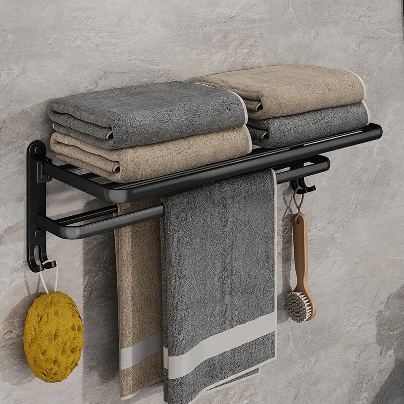 folding towel rack for bathroom